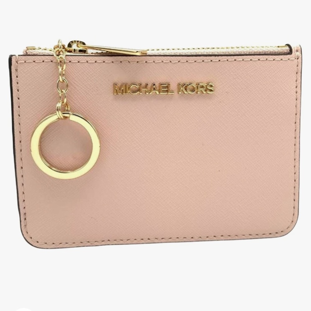 NWT Michael Kors jet set travel small leather coin pouch